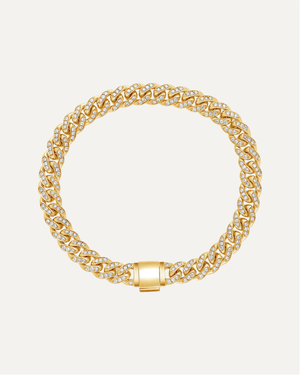 7mm Iced Out Miami Moissanite Cuban Bracelet by Aumpex