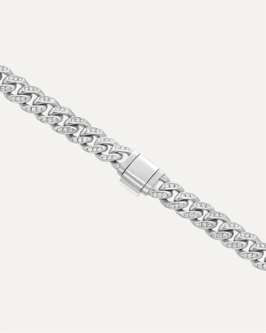 7mm Iced Out Miami Moissanite Cuban Bracelet by Aumpex