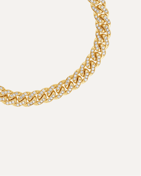 7mm Iced Out Miami Moissanite Cuban Bracelet by Aumpex