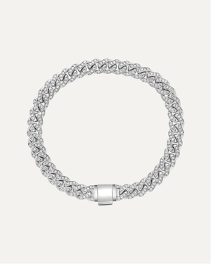 7mm Iced Out Miami Moissanite Cuban Bracelet by Aumpex