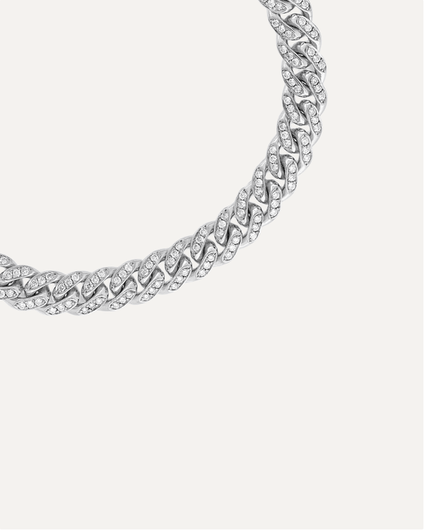 7mm Iced Out Miami Moissanite Cuban Bracelet by Aumpex