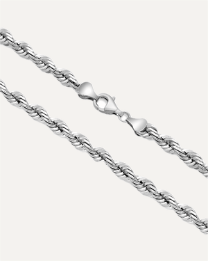 7mm Solid Gold Diamond Cut Rope Chain by Aumpex