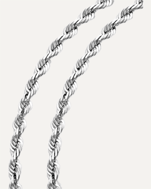 7mm Solid Gold Diamond Cut Rope Chain by Aumpex