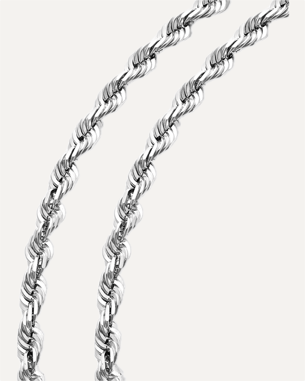 7mm Solid Gold Diamond Cut Rope Chain by Aumpex