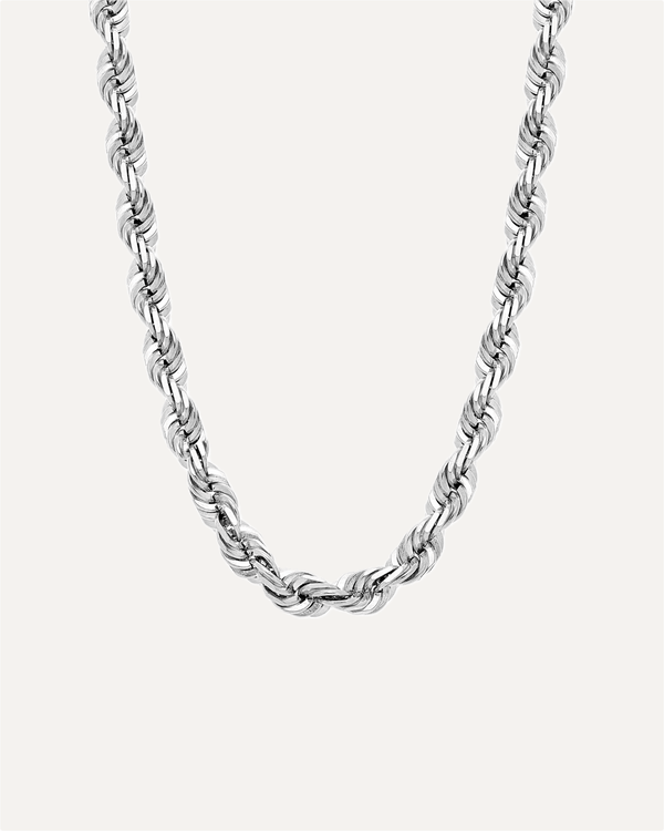 7mm Solid Gold Diamond Cut Rope Chain by Aumpex