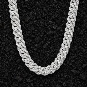 9mm Heavy Moissanite Cuban Link Chain by Aumpex