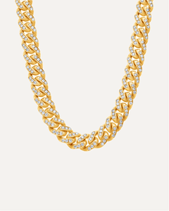 9mm Heavy Moissanite Cuban Link Chain by Aumpex