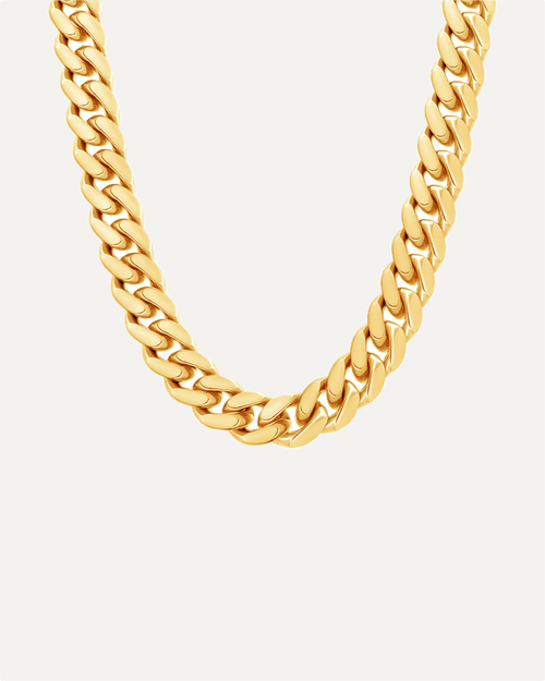 9mm Heavyweight Gold Cuban Link Chain by Aumpex