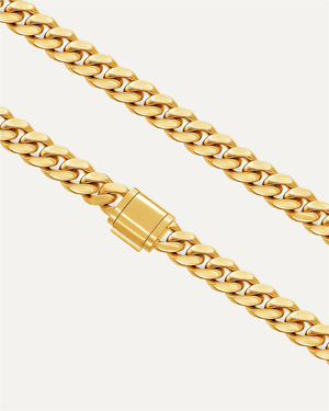 9mm Heavyweight Gold Cuban Link Chain by Aumpex