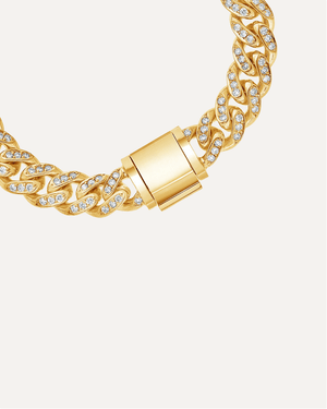 9mm Iced Out Miami Moissanite Cuban Bracelet by Aumpex