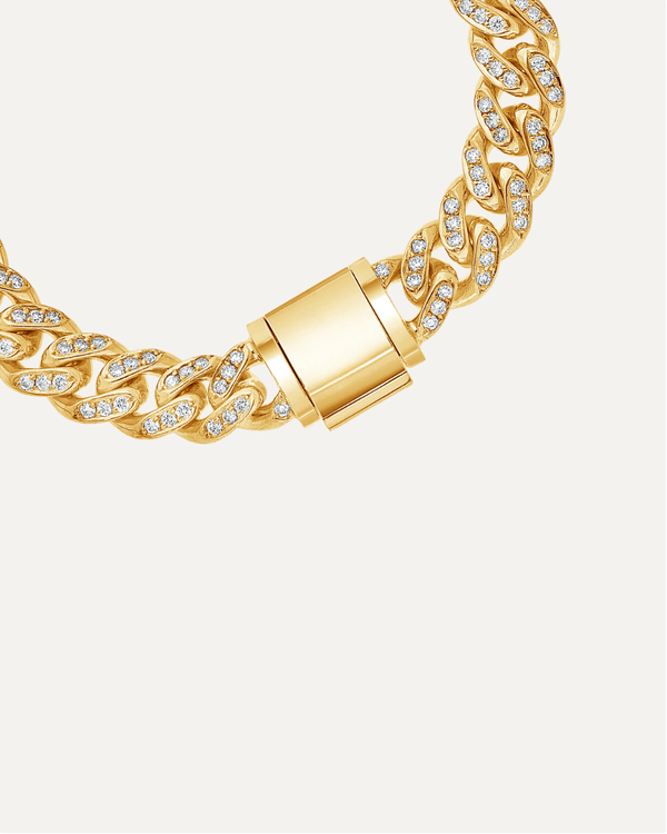 9mm Iced Out Miami Moissanite Cuban Bracelet by Aumpex