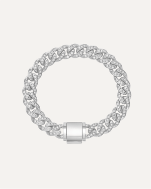 9mm Iced Out Miami Moissanite Cuban Bracelet by Aumpex