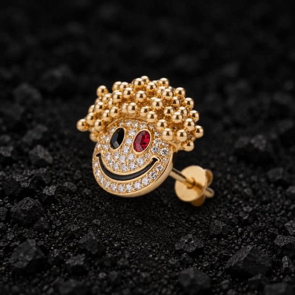 The Curly Joy Moissanite Stud Earrings by Aumpex