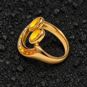 The Dazed Stare Moissanite Emoji Ring by Aumpex