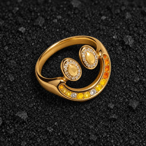 The Dazzling Spark Moissanite Emoji Ring by Aumpex