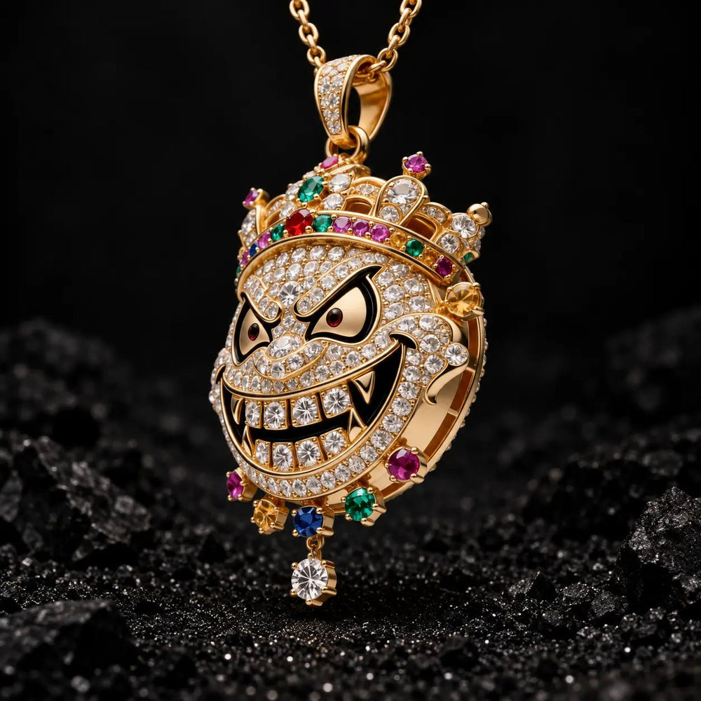 The Hustle King Moissanite Pendant by Aumpex