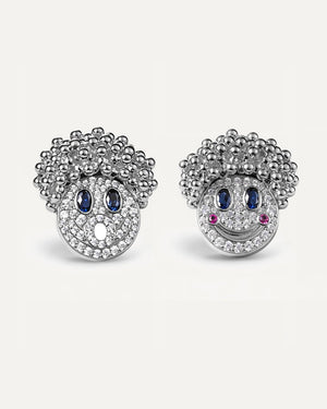 The Rosy Grin Moissanite Stud Earrings by Aumpex
