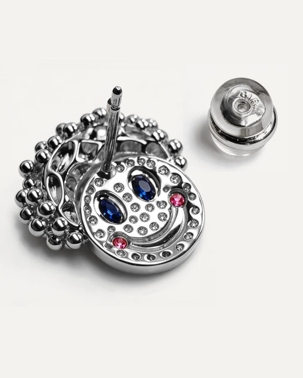 The Rosy Grin Moissanite Stud Earrings by Aumpex