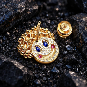 The Rosy Grin Moissanite Stud Earrings by Aumpex
