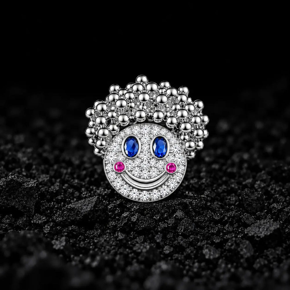 The Rosy Grin Moissanite Stud Earrings by Aumpex
