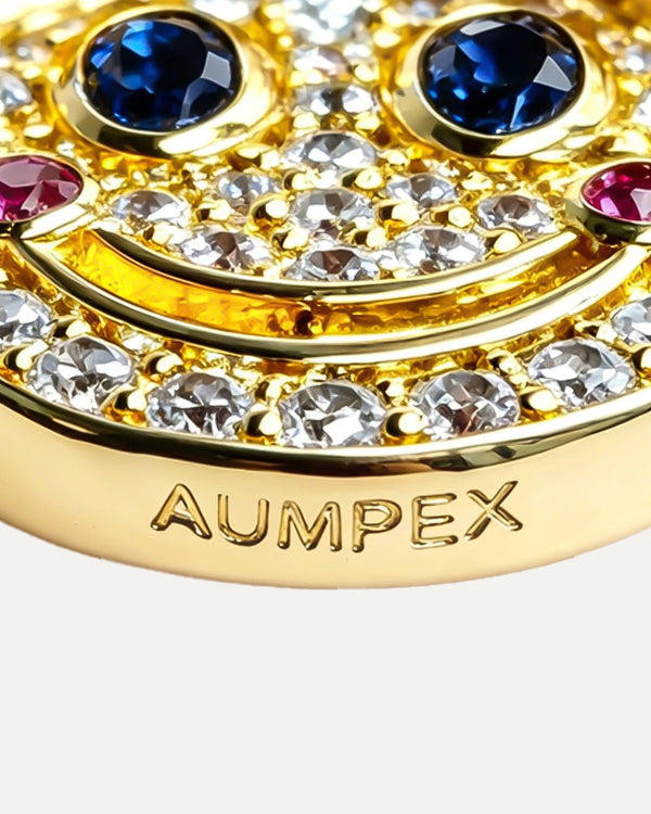 The Rosy Grin Moissanite Stud Earrings by Aumpex