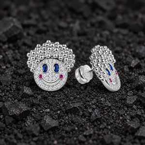 The Rosy Grin Moissanite Stud Earrings by Aumpex