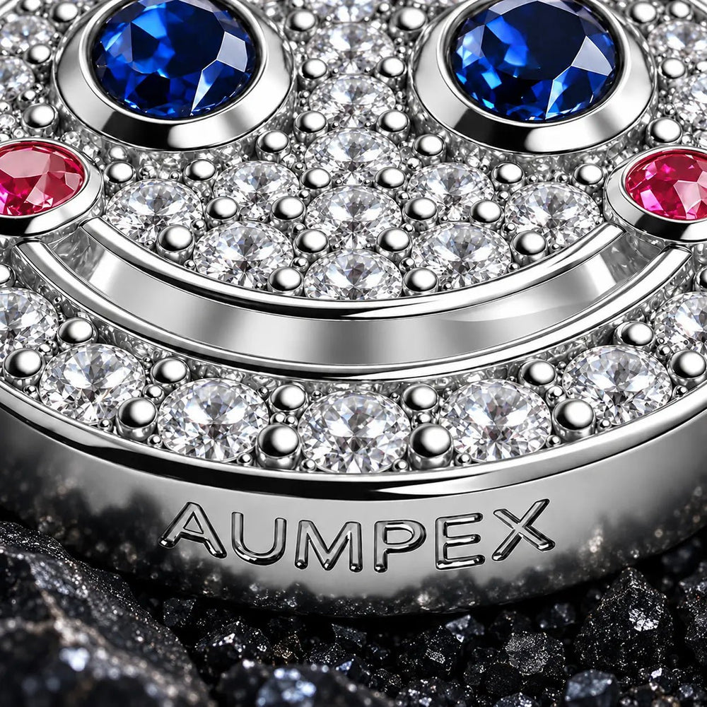 The Rosy Grin Moissanite Stud Earrings by Aumpex