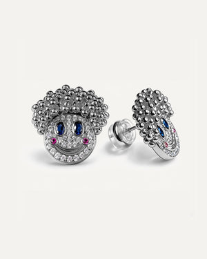 The Rosy Grin Moissanite Stud Earrings by Aumpex