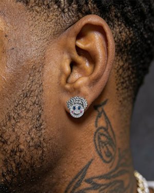 The Rosy Grin Moissanite Stud Earrings by Aumpex