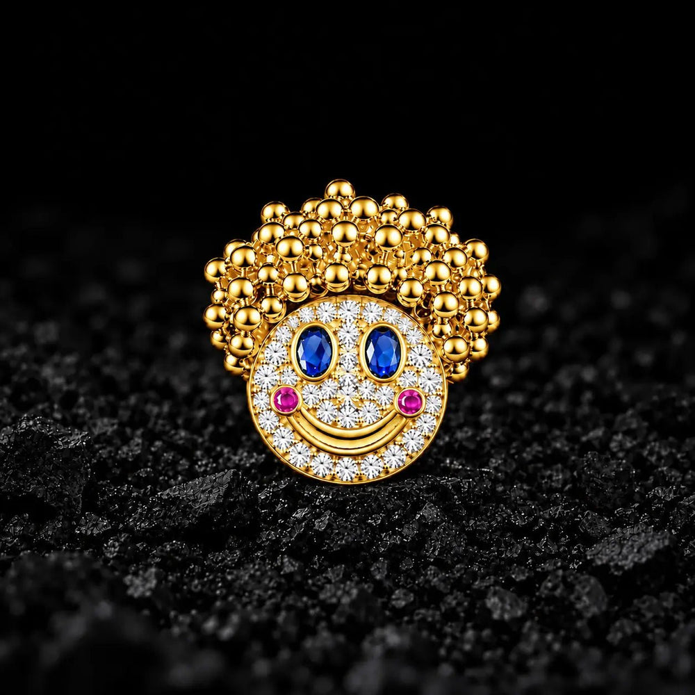 The Rosy Grin Moissanite Stud Earrings by Aumpex