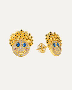 The Rosy Grin Moissanite Stud Earrings by Aumpex