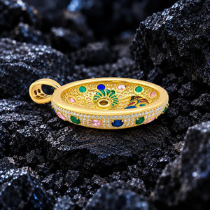 The Secret Smirk Moissanite Pendant by Aumpex