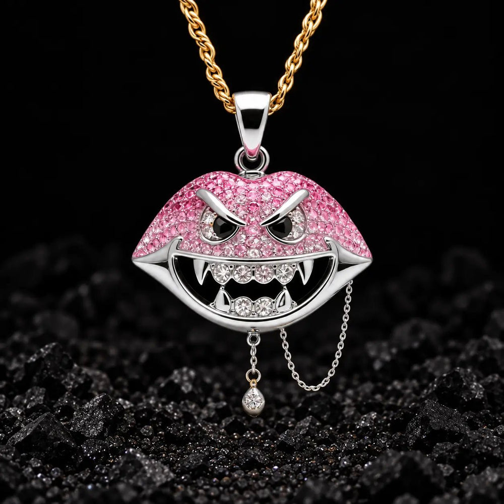 The Velvet Iron Moissanite Pendant by Aumpex